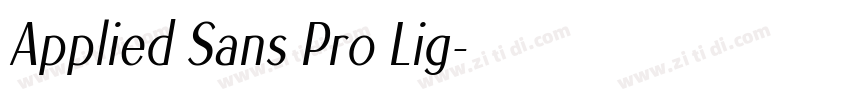 Applied Sans Pro Lig字体转换